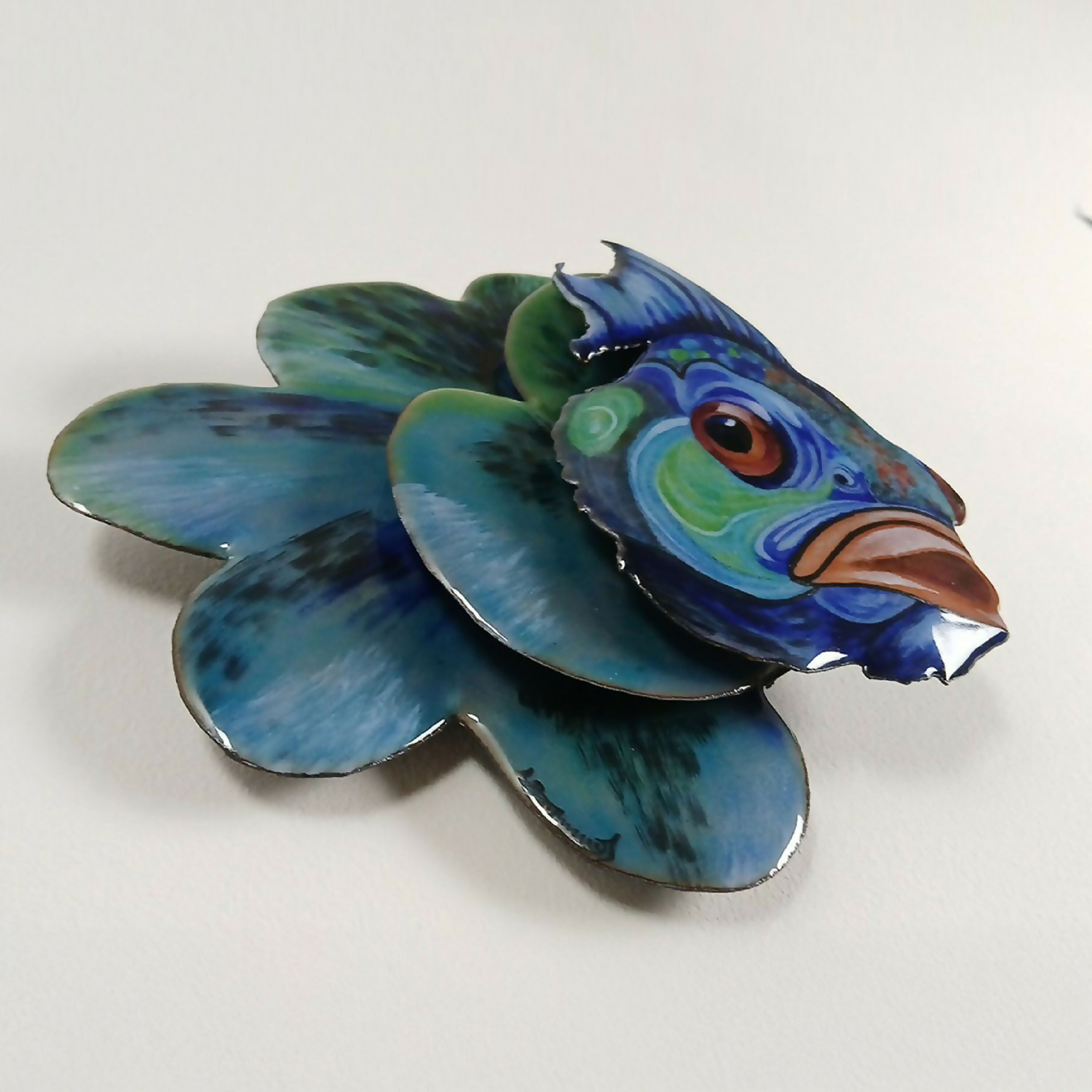 Sculpture poisson Alvin 3D – Pièce murale en émail | EMPREINTES Paris