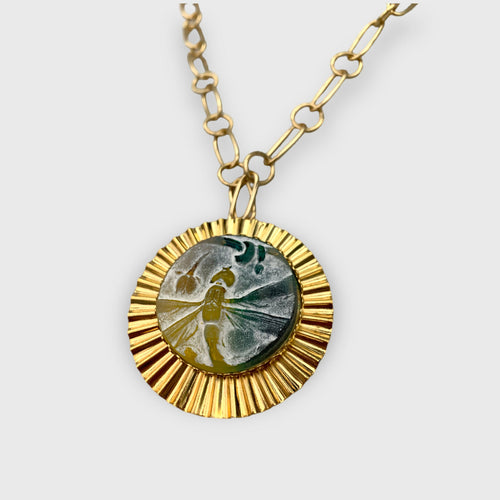 Sautoir rayon doré motif libellule | EMPREINTES Paris - EMPREINTES Paris