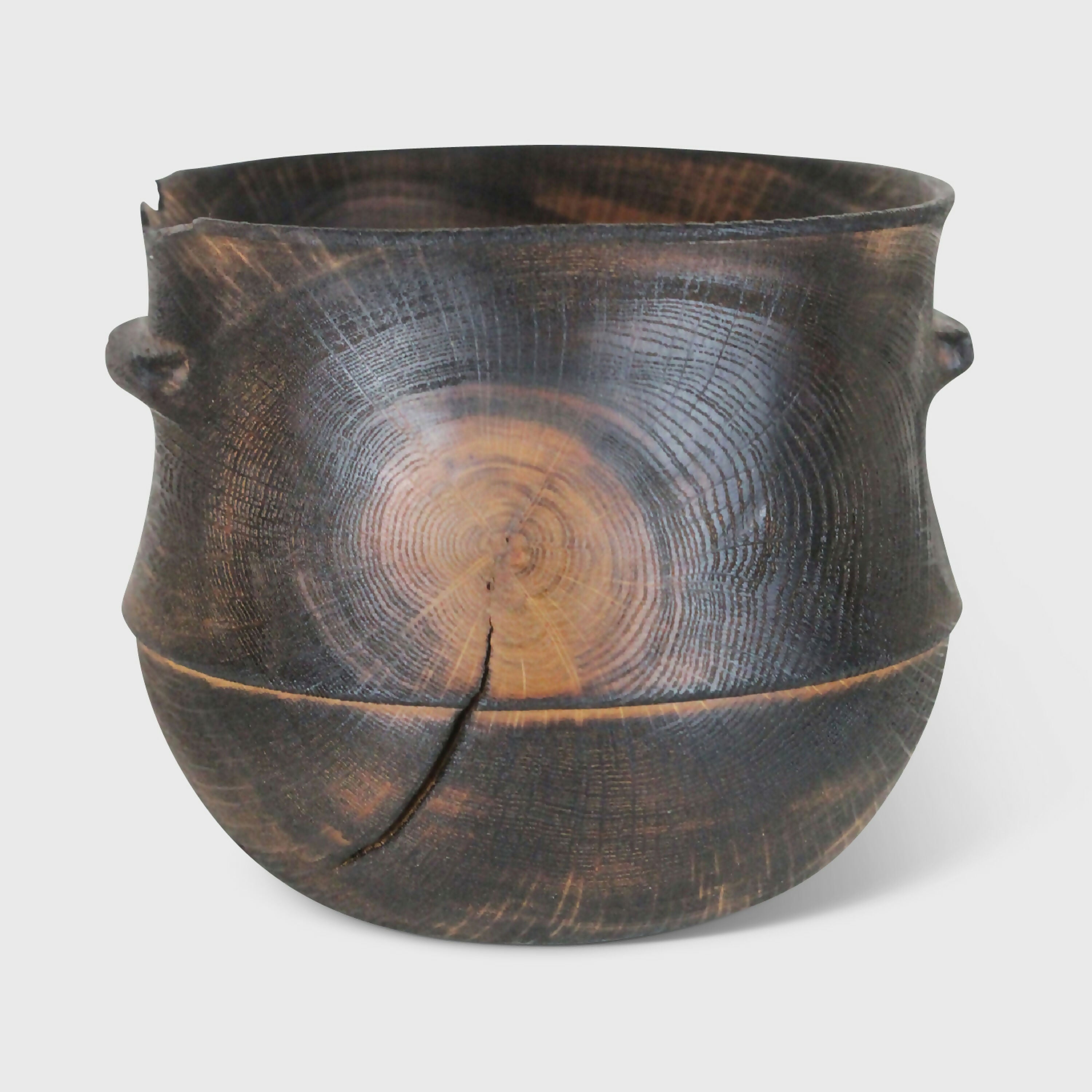 Pot en chêne brulé III - Collection bois vert | EMPREINTES Paris