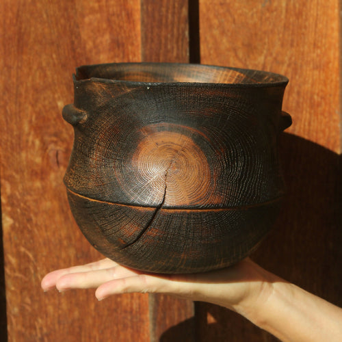 Pot en chêne brulé III - Collection bois vert | EMPREINTES Paris - EMPREINTES Paris