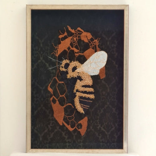 Tableau brodé Miel | EMPREINTES Paris - EMPREINTES Paris