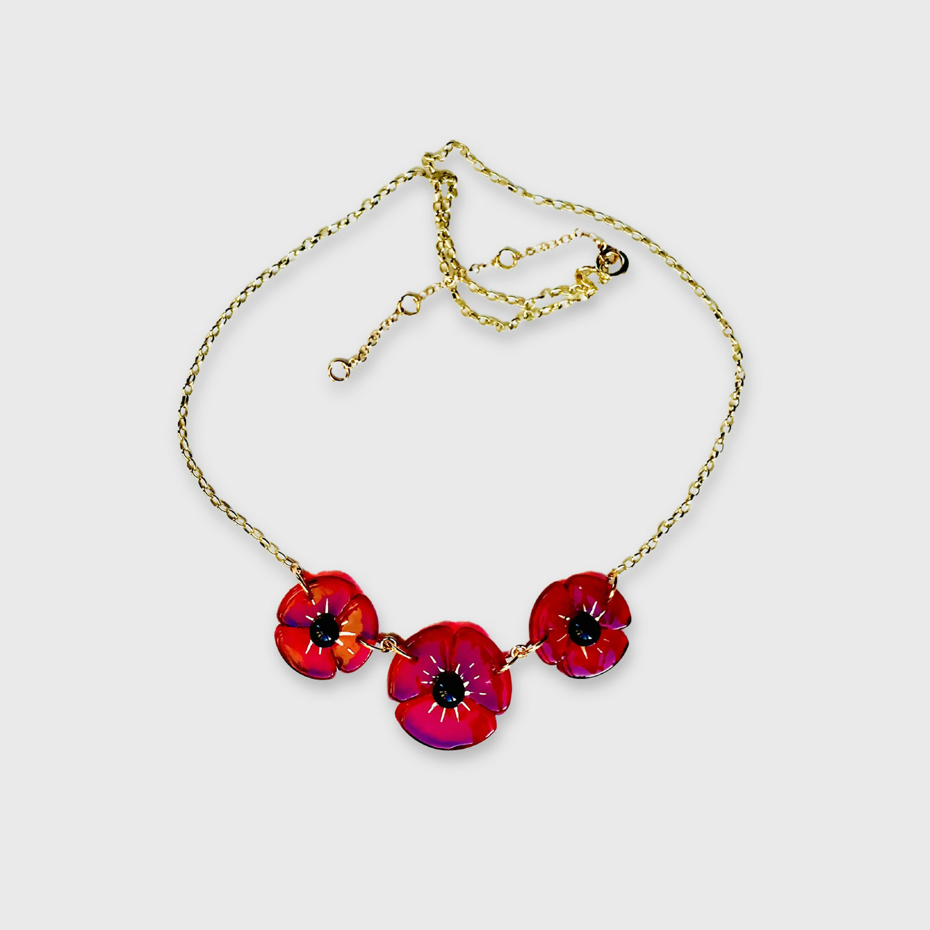 Collier trois fleurs rouge - mari et femme copie | EMPREINTES Paris