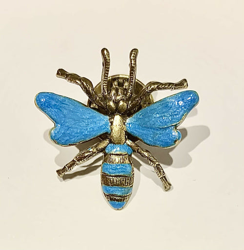 pins_abeille_bleu_nacre_zazou copie | EMPREINTES Paris - EMPREINTES Paris