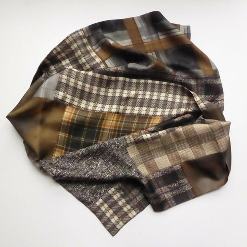 Grande écharpe soie gris-taupe | EMPREINTES Paris - EMPREINTES Paris