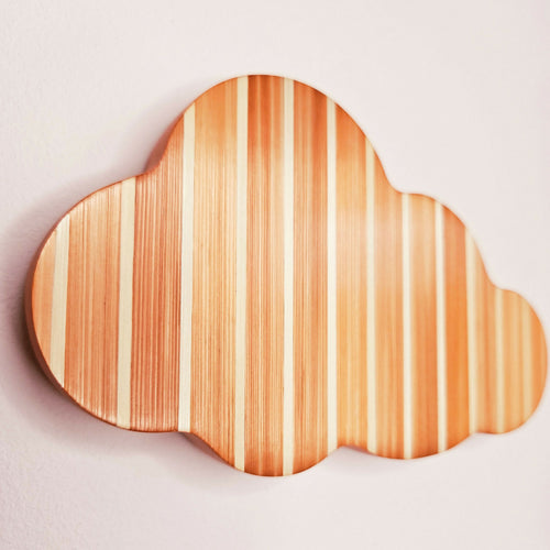 Série Mini Pop - Nuage rayures orange et blanc | EMPREINTES Paris - EMPREINTES Paris