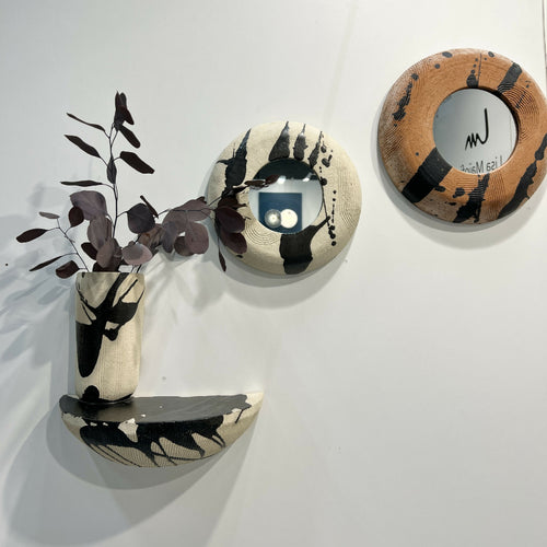 Miroir Terracotta , en faience de toscane texturée - Taille S | EMPREINTES Paris - EMPREINTES Paris