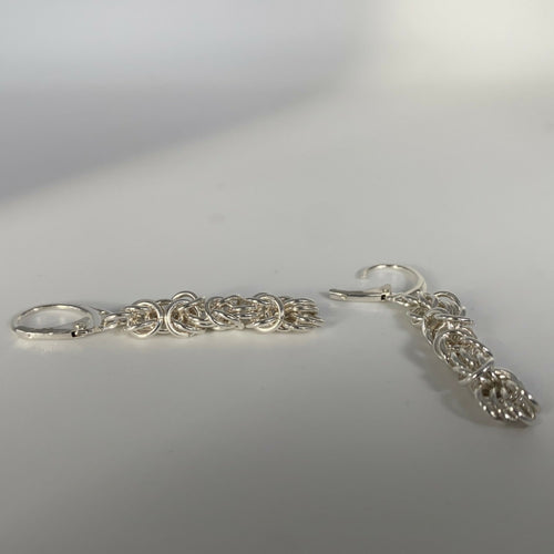 Boucles d’oreilles Byzance en argent massif – Maille byzantine artisanale | EMPREINTES Paris - EMPREINTES Paris