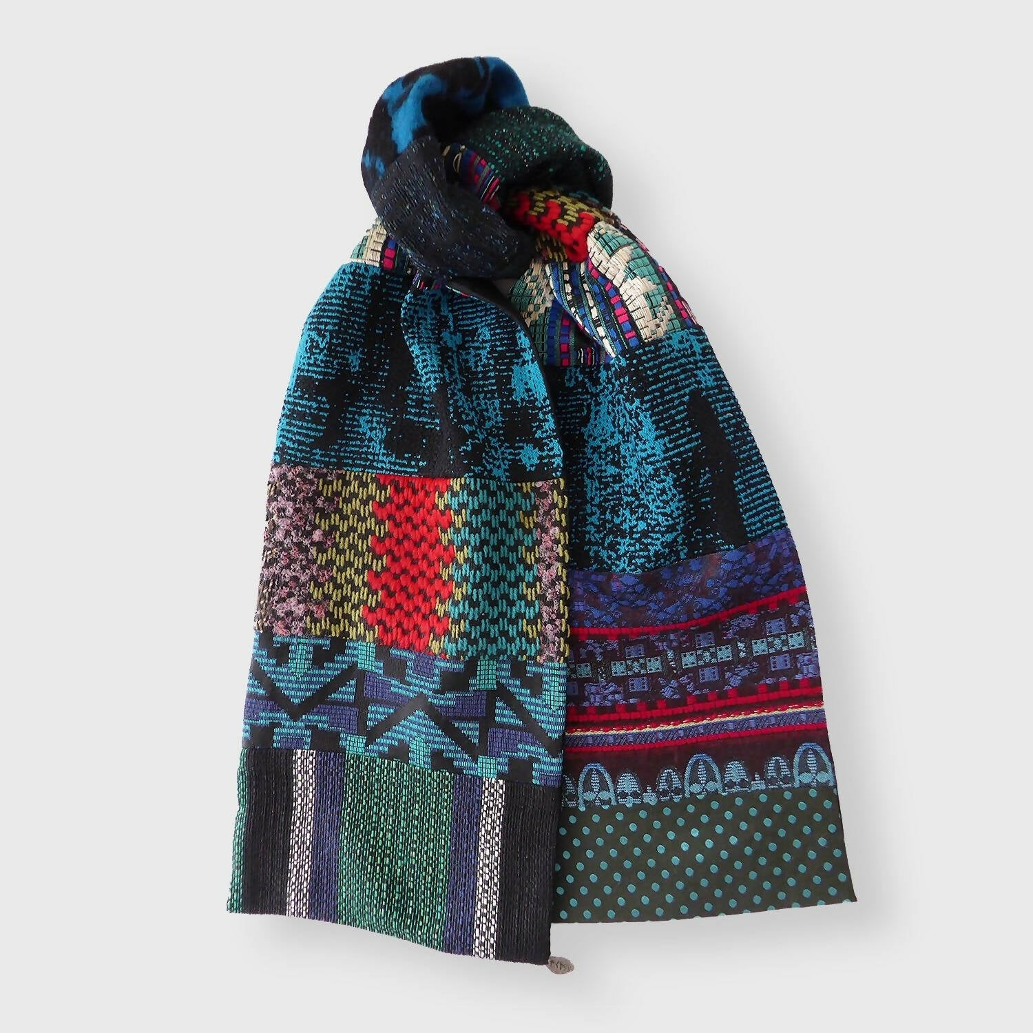 Écharpe hivernale -Multico bleu | EMPREINTES Paris