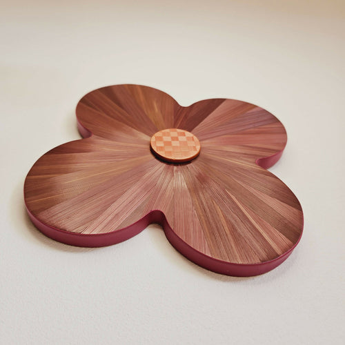 FlowerPower - fleur en marqueterie de paille bordeaux | EMPREINTES Paris - EMPREINTES Paris