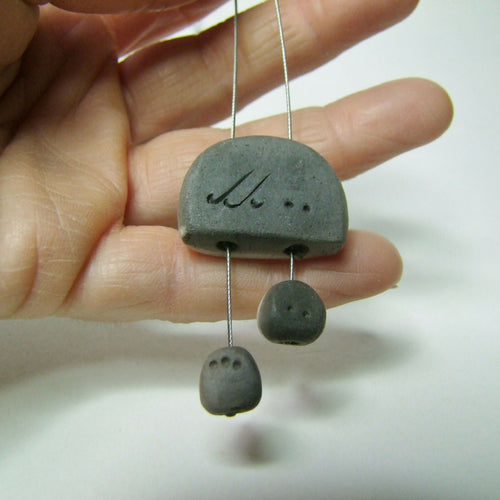 Collier Pendule gris | EMPREINTES Paris - EMPREINTES Paris