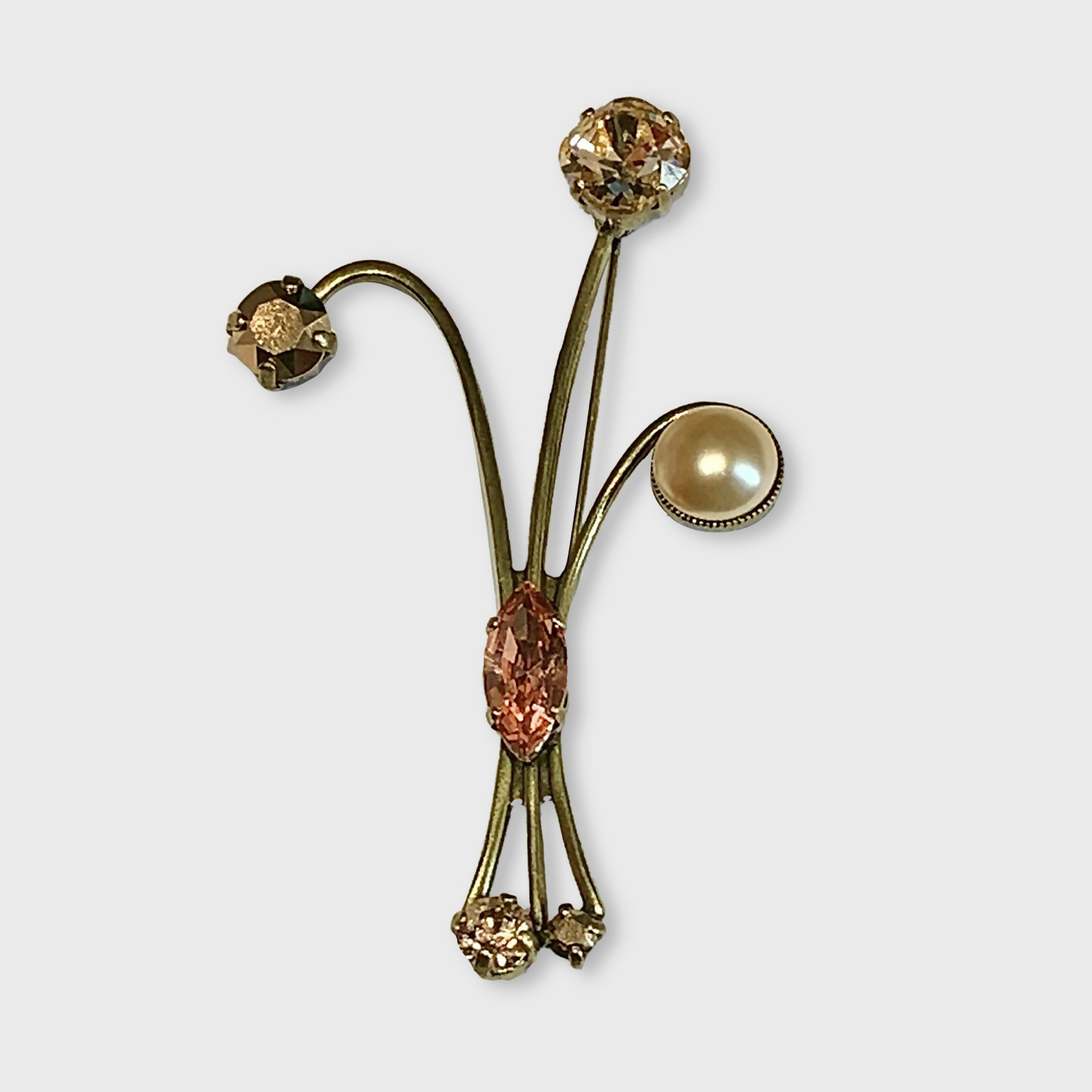 Broche Trois branches rose orangé | EMPREINTES Paris