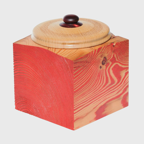 Boîte carrée en mélèze et couvercle en hêtre et résine | EMPREINTES Paris - EMPREINTES Paris