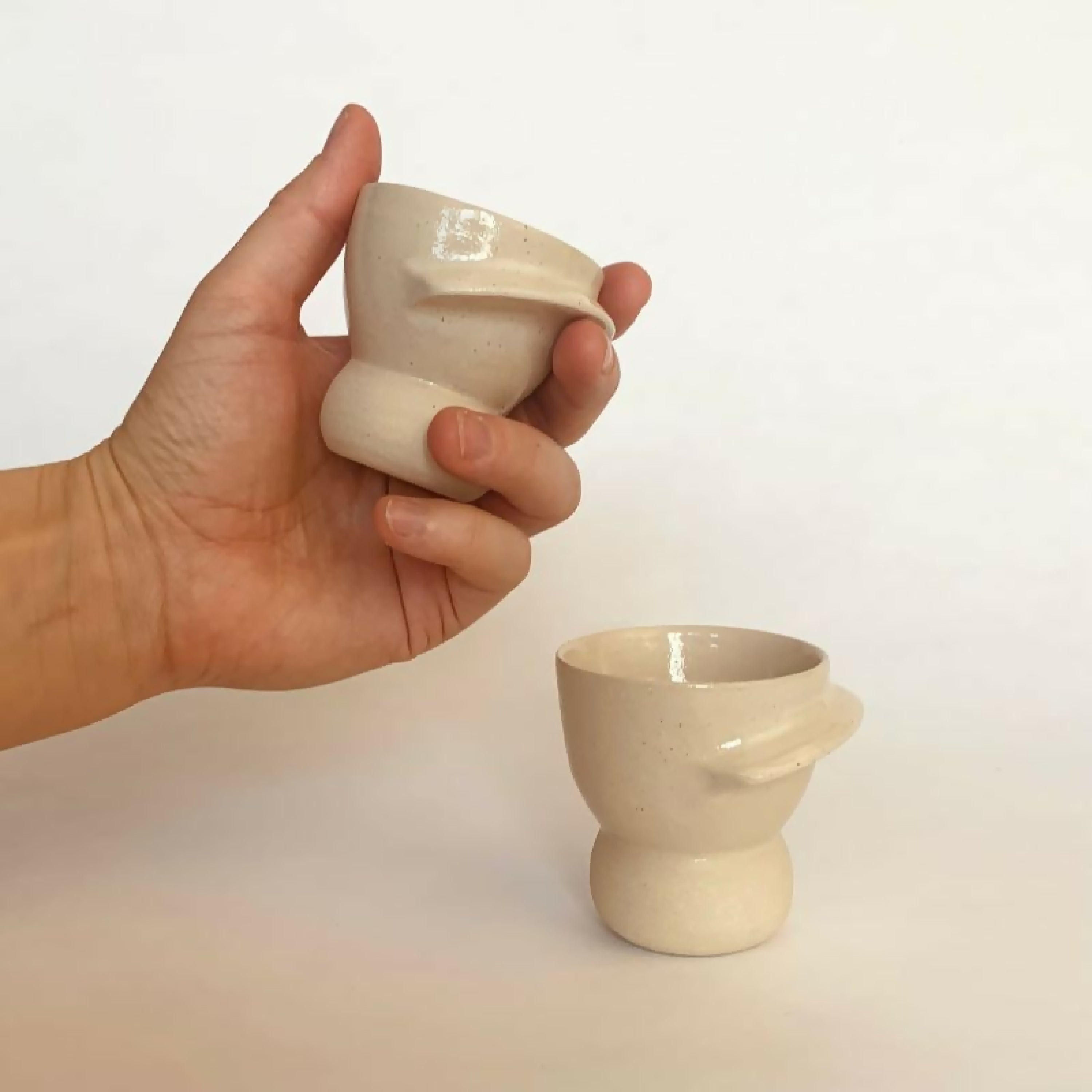 Duo de Tasses à Café Bulle blanches | EMPREINTES Paris