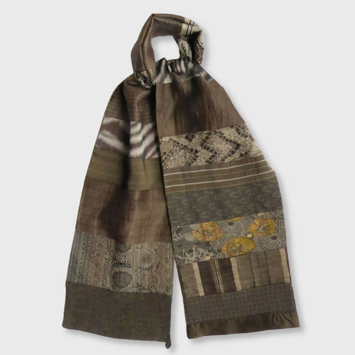 Écharpe intemporelle homme taupe-beige | EMPREINTES Paris - EMPREINTES Paris