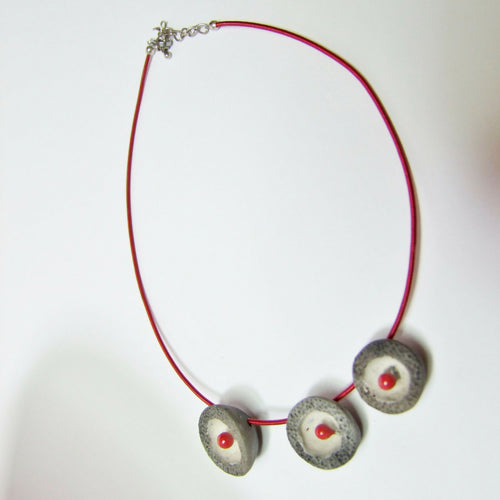 Collier Miro Coupelle rouge | EMPREINTES Paris - EMPREINTES Paris
