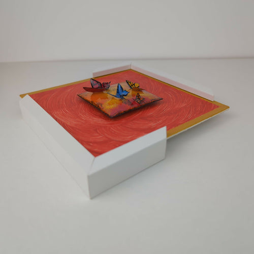 Tableau Papillonner – Émail sur Cuivre avec volume | EMPREINTES Paris - EMPREINTES Paris