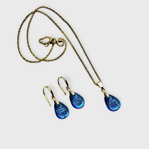 parure_perle_dichroique_cyan_mari_et_femme | EMPREINTES Paris - EMPREINTES Paris