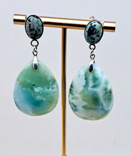 Boucles d'oreilles Jade de birmanie Jade de birmanie | EMPREINTES Paris - EMPREINTES Paris