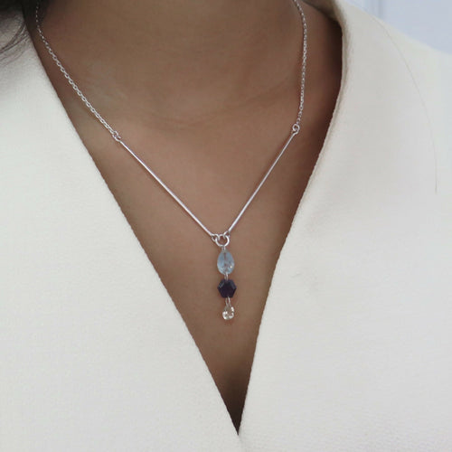 Collier fin Argent et pierres fines | EMPREINTES Paris - EMPREINTES Paris