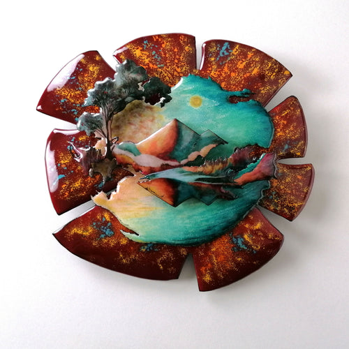 Landscape - Décoration murale en émail 3D sur cuivre. | EMPREINTES Paris - EMPREINTES Paris