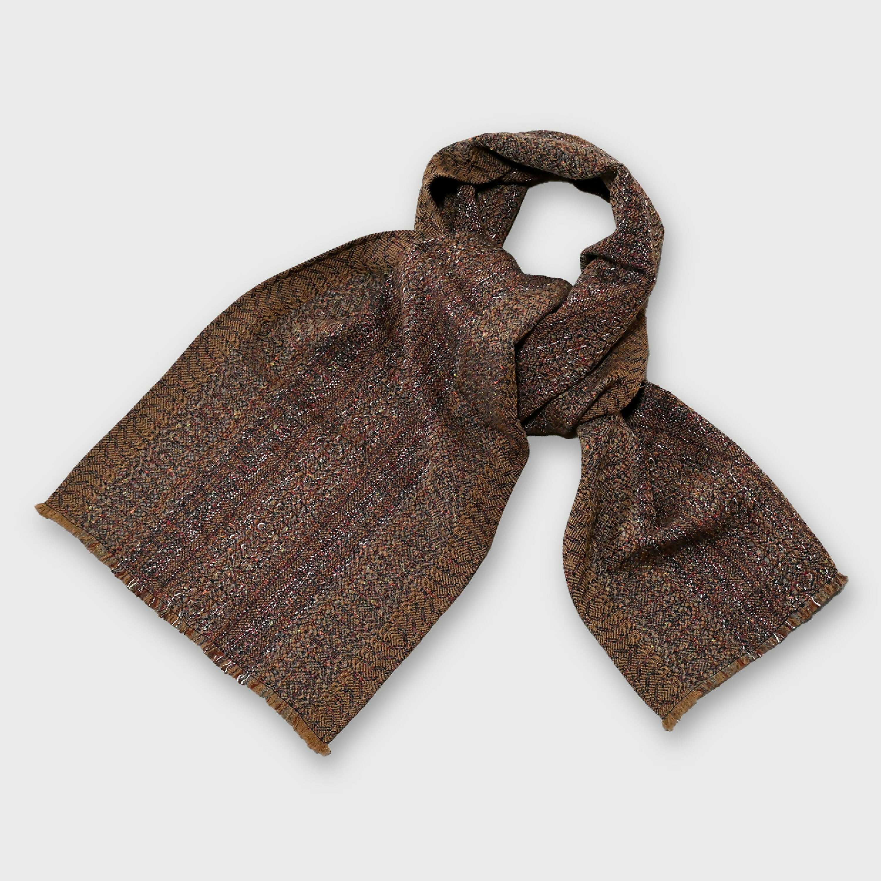 echarpe_brun_terre_creation_tissages_francois_vieillard copie | EMPREINTES Paris