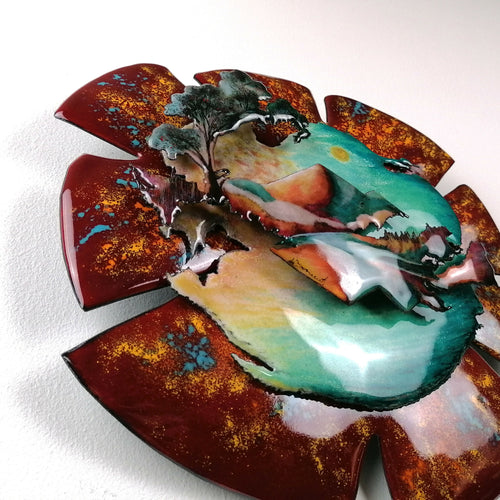 Landscape - Décoration murale en émail 3D sur cuivre. | EMPREINTES Paris - EMPREINTES Paris