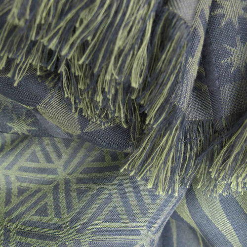 Écharpe Maxi Coton Soie Noir Kaki PLANETARIUM | EMPREINTES Paris - EMPREINTES Paris