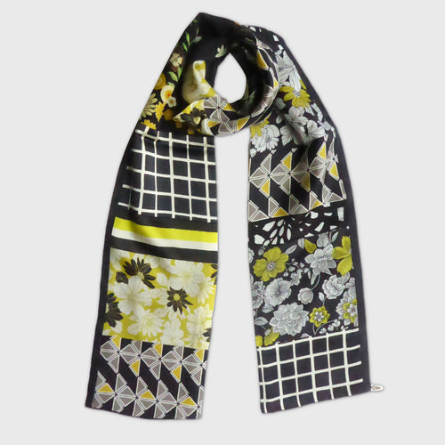 echarpe_soie_graphic_floral_noir_jaune_maya_hochman copie | EMPREINTES Paris - EMPREINTES Paris