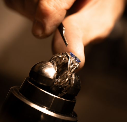 Bague en argent, Eglantine saphir diamant | EMPREINTES Paris - EMPREINTES Paris