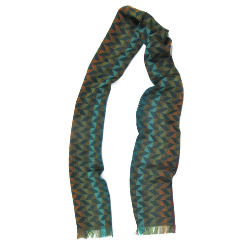 Écharpe étroite coton soie forêt multico comète | EMPREINTES Paris - EMPREINTES Paris