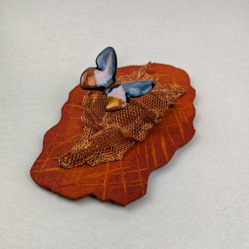 Voltige et Papillon 2 - pièce décorative en émail sur cuivre | EMPREINTES Paris - EMPREINTES Paris