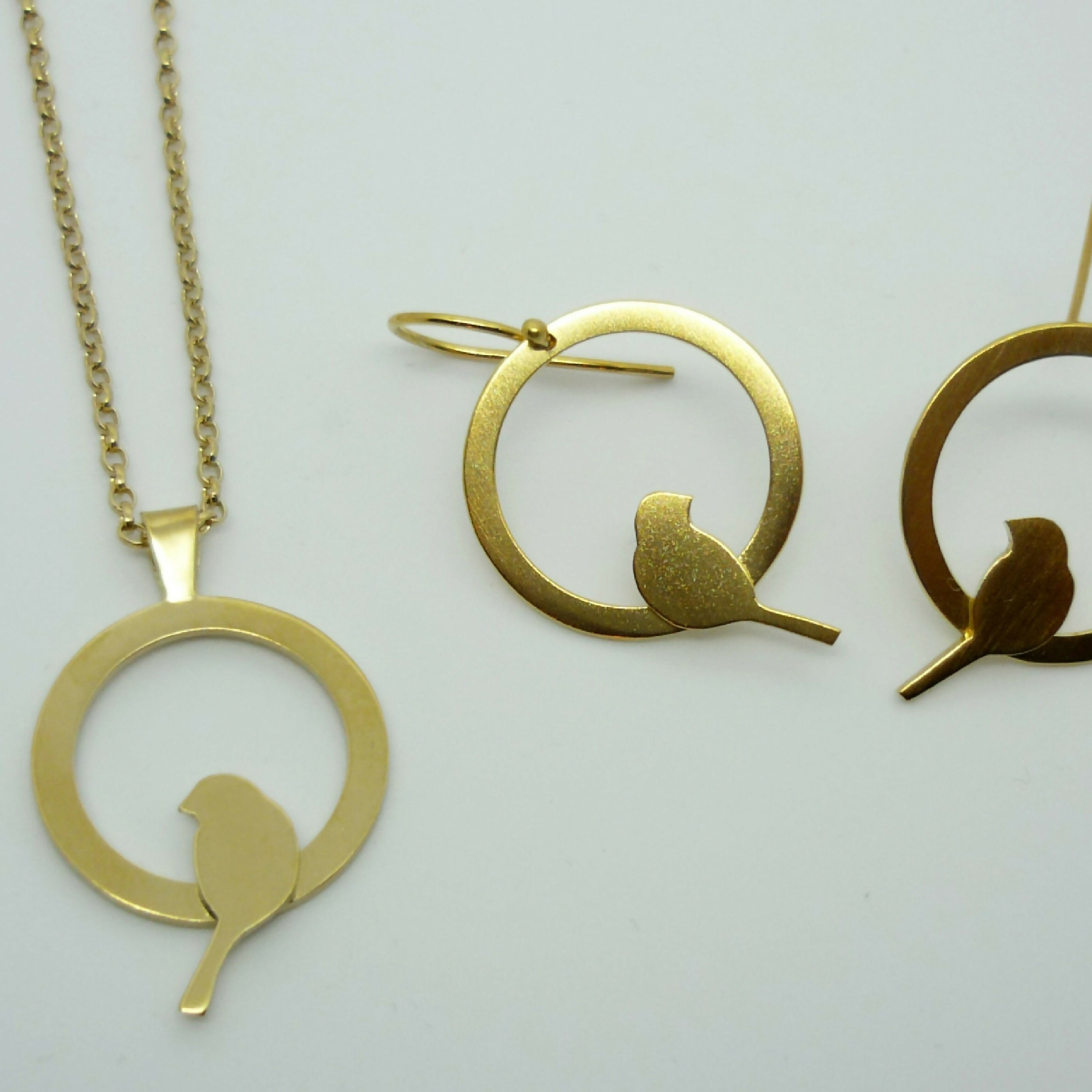 Collier oiseau perché argent doré | EMPREINTES Paris