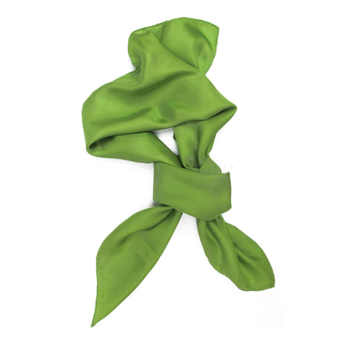 Carré 90 uni twill de soie vert vif | EMPREINTES Paris - EMPREINTES Paris