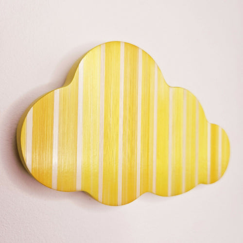 Série Mini Pop - Nuage rayures jaune et blanc | EMPREINTES Paris - EMPREINTES Paris