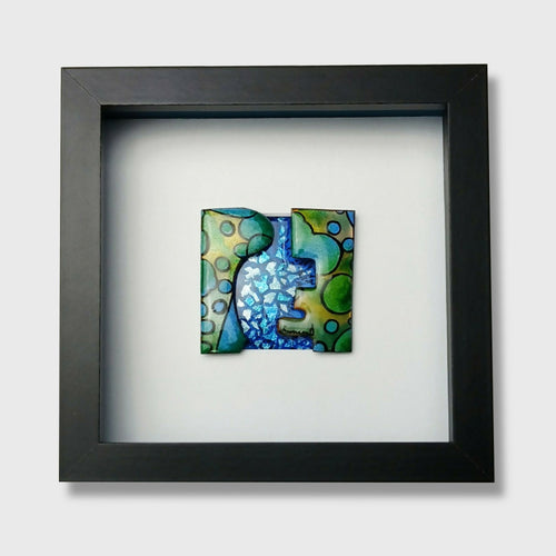 Mini Graff 1 – Tableau en émail sur cuivre et feuille d’argent en 3D | EMPREINTES Paris - EMPREINTES Paris