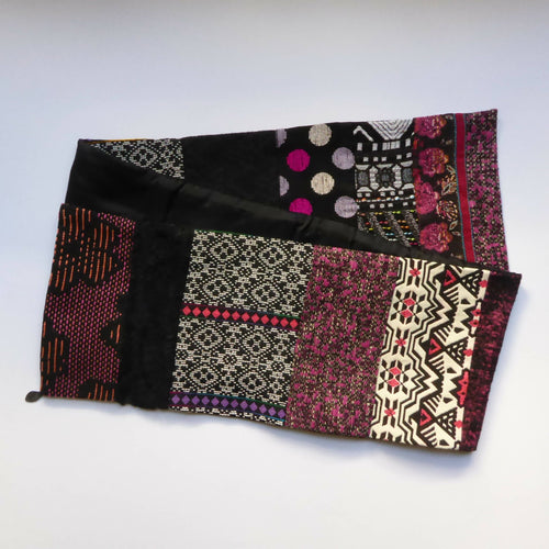 Écharpe hivernale - Graphique fuchsia | EMPREINTES Paris - EMPREINTES Paris