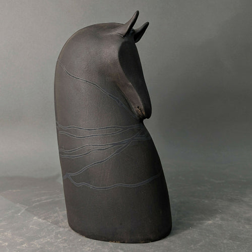 Sculpture Tête Cheval Noir | EMPREINTES Paris - EMPREINTES Paris