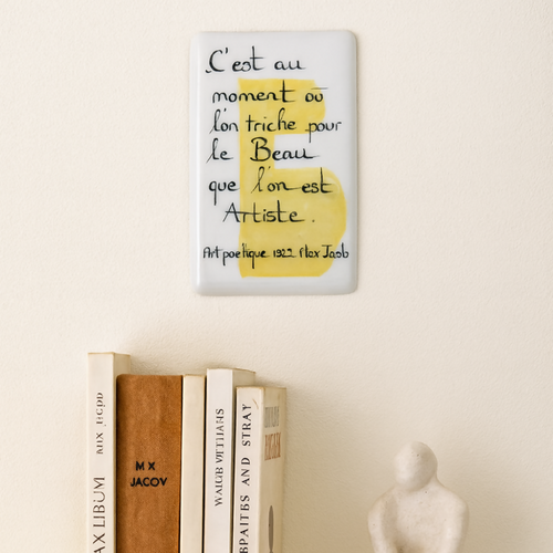 Carte de poésie Max Jacob en Porcelaine | EMPREINTES Paris - EMPREINTES Paris