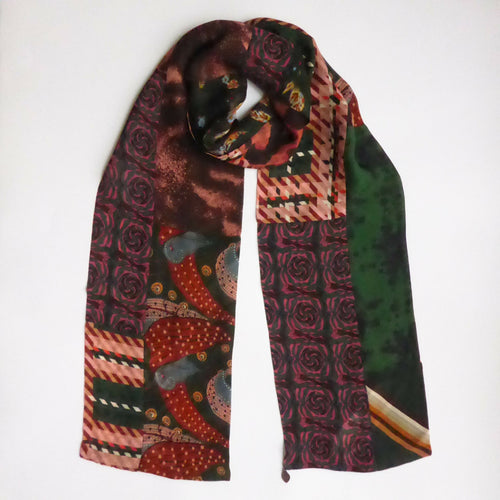 Foulard mix imprimés vert | EMPREINTES Paris - EMPREINTES Paris