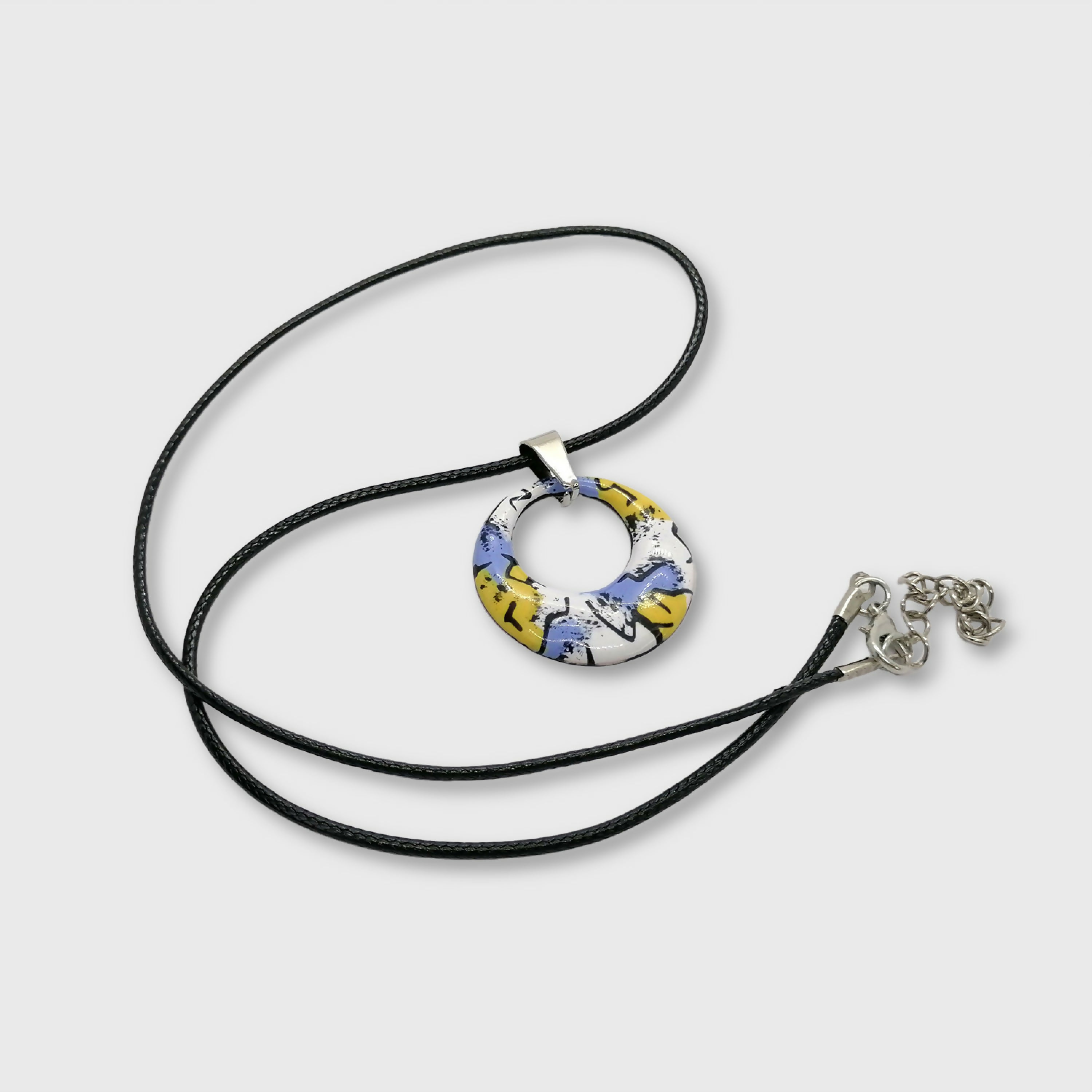 Pendentif Couleurs de Feux en émail sur cuivre lavande | EMPREINTES Paris