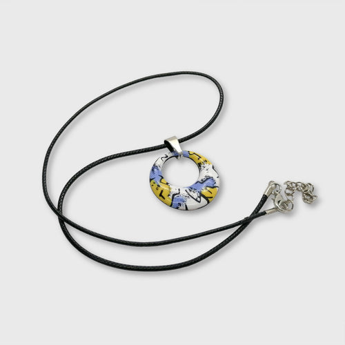 Pendentif Couleurs de Feux en émail sur cuivre lavande | EMPREINTES Paris - EMPREINTES Paris