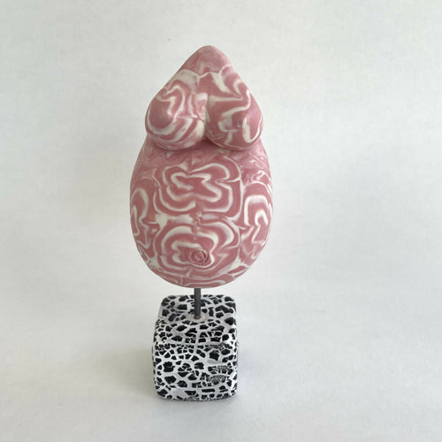 Sculpture femme enceinte nériage porcelaine blanc et rose 2 | EMPREINTES Paris - EMPREINTES Paris