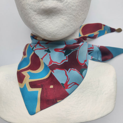 Foulard pointe soie- ethnic blue | EMPREINTES Paris - EMPREINTES Paris