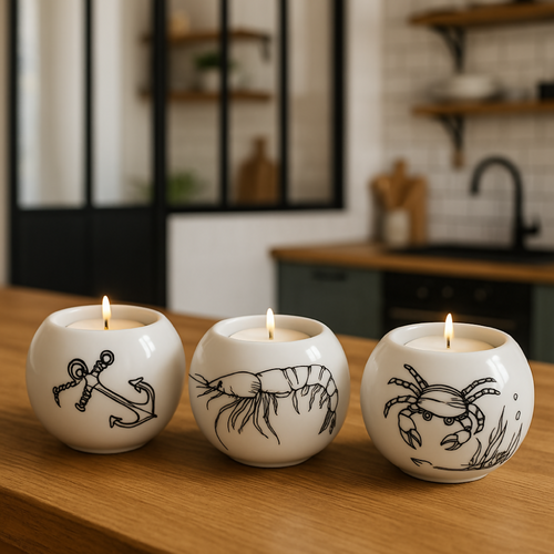 Bougeoir boule OCÉAN Ancre marine | EMPREINTES Paris - EMPREINTES Paris