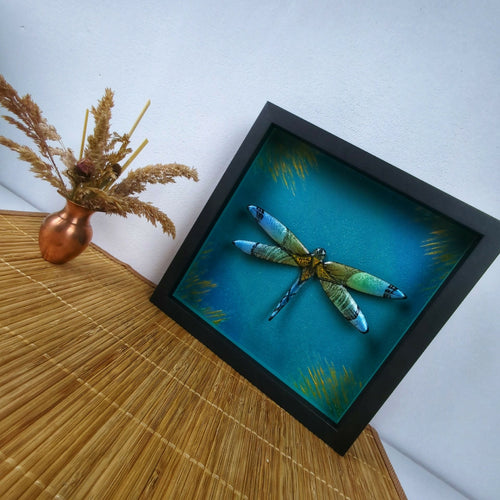 Tableau Libellule – Émail sur Cuivre et Feuille d’Argent | EMPREINTES Paris - EMPREINTES Paris