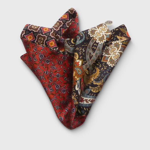 Pochette soie homme - cachemire flower black | EMPREINTES Paris - EMPREINTES Paris