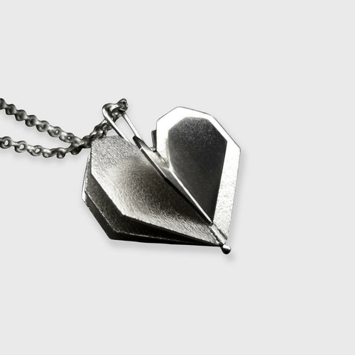 Sautoir coeur argent rhodié | EMPREINTES Paris - EMPREINTES Paris