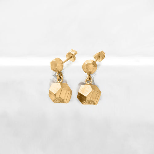 boucles_doreilles_pyrites_or_bazalte | EMPREINTES Paris - EMPREINTES Paris