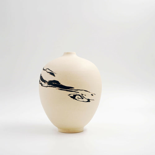Vase blanc et noir - série Nuages III | EMPREINTES Paris - EMPREINTES Paris
