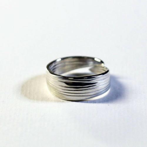 Bague Olivine réglable en argent massif recyclé | EMPREINTES Paris - EMPREINTES Paris